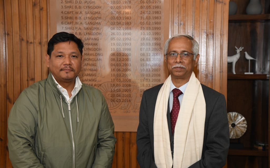 High Commissioner of Bangladesh to India, Md Mustafizur Rahman meets with Chief Minister of Meghalaya Conrad Sangma in a courtesy visit on May 18, 2023 Courtesy